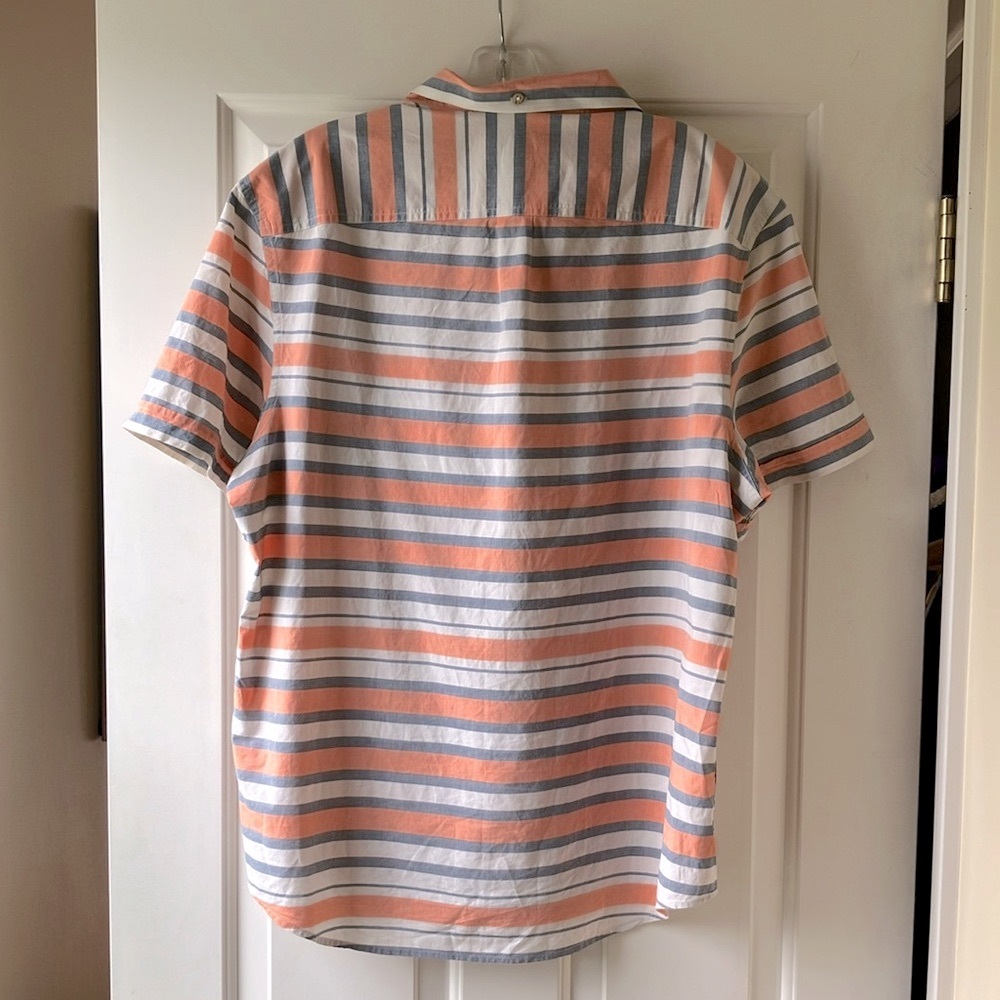Original Penguin Short Sleeve Shirt Striped Multicolor Size XL - Picture 7 of 14